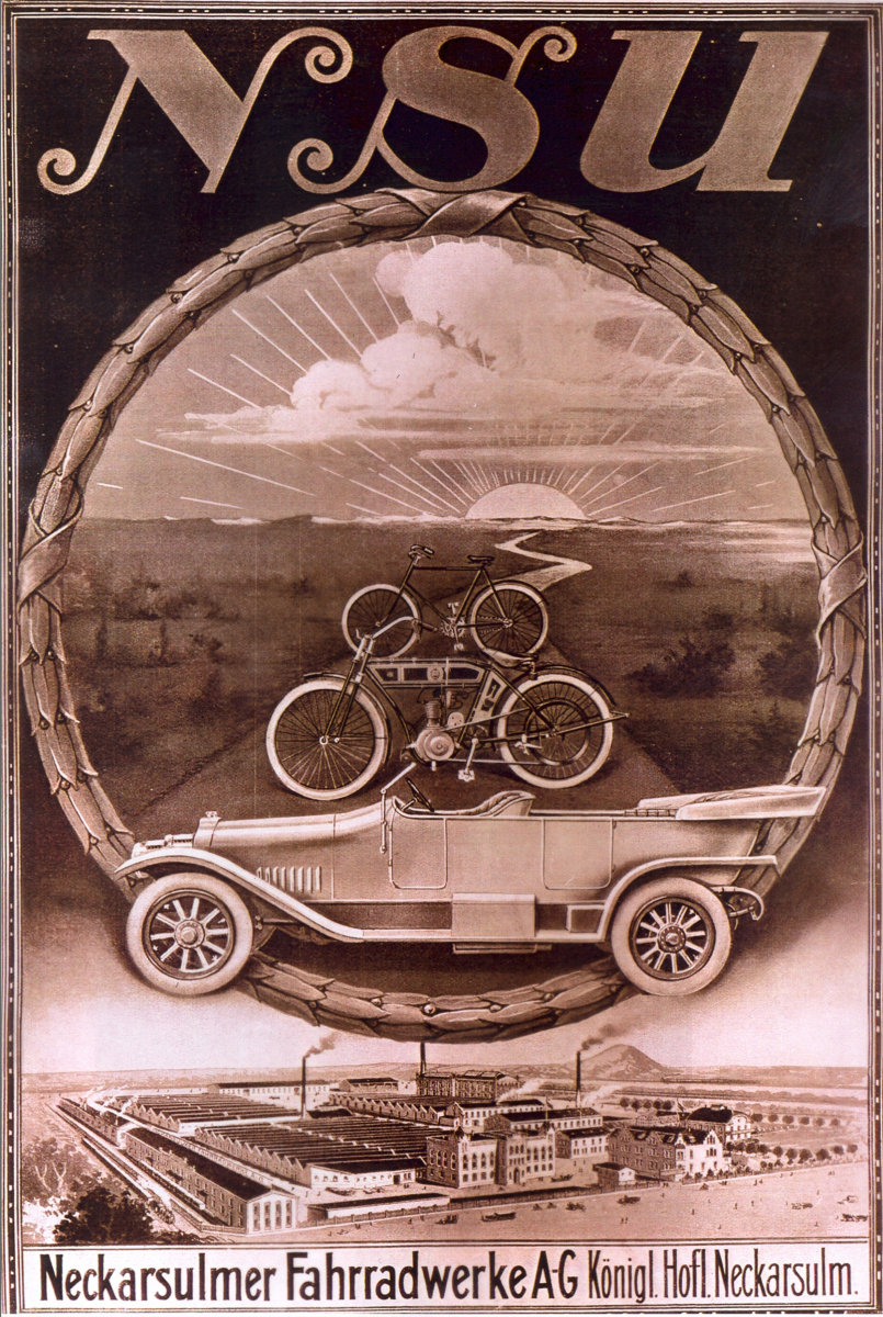 Propagační plakát NSU z roku 1912
