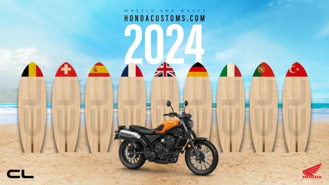 Společnost Honda přijíždí na festival Wheels and Waves 2024 − a na hondacustoms.com − ve velkém stylu